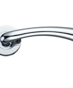 Florence Lever On Round Rose, Polished Chrome (sold in pairs)