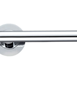 Lucca Lever On Round Rose, Polished Chrome (sold in pairs)