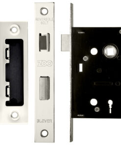 3 Lever Contract Sash Lock (64mm OR 76mm), Polished Stainless Steel