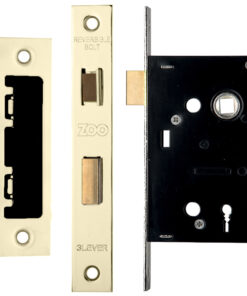 3 Lever Contract Sash Lock (64mm OR 76mm), PVD Stainless Brass