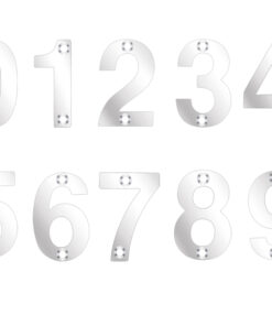 ZSN Numerals 75mm (0-9), Polished Stainless Steel