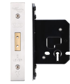 3 Lever Dead Lock (67.5mm OR 79.5mm), Satin Stainless Steel