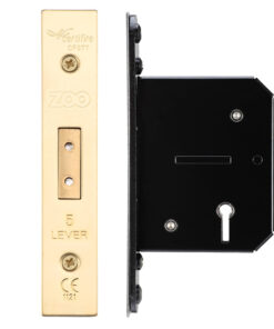 5 Lever Dead Lock (67.5mm OR 79.5mm), PVD Stainless Brass