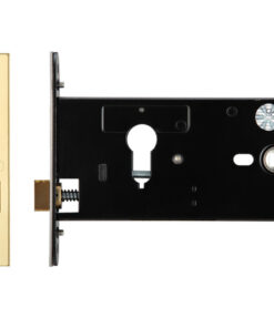 Euro Horizontal Lock (152mm), PVD Stainless Brass