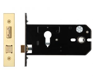 Euro Horizontal Lock (152mm), PVD Stainless Brass