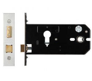 Euro Horizontal Lock (152mm), Satin Stainless Steel