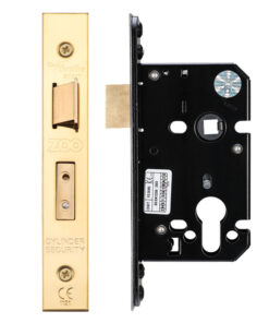 Euro Sash Lock (67.5mm OR 79.5mm), PVD Stainless Brass