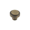 Frelan Hardware Hoxton Cropley Stepped Cupboard Door Knob (30mm), Antique Brass - HOX1030AB