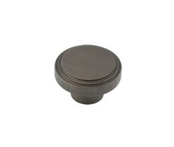 Frelan Hardware Hoxton Cropley Stepped Cupboard Door Knob (40mm), Dark Bronze - HOX10400DB