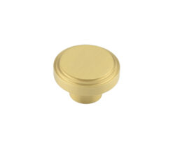 Frelan Hardware Hoxton Cropley Stepped Cupboard Door Knob (40mm), Satin Brass - HOX1040SB