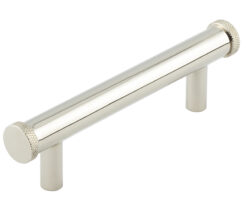 Frelan Hardware Hoxton Wenlock Diamond Knurled End Cap Cabinet Pull Handle (96mm), Polished Nickel - HOX150PN