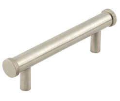 Frelan Hardware Hoxton Wenlock Diamond Knurled End Cap Cabinet Pull Handle (96mm), Satin Nickel - HOX150SN