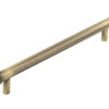 Frelan Hardware Hoxton Wenlock Diamond Knurled End Cap Cabinet Pull Handle (224mm), Antique Brass - HOX160AB