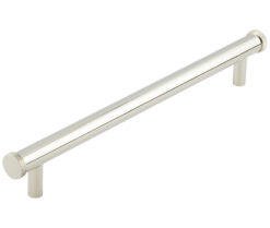 Frelan Hardware Hoxton Wenlock Diamond Knurled End Cap Cabinet Pull Handle (224mm), Polished Nickel - HOX160PN