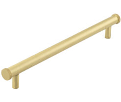 Frelan Hardware Hoxton Wenlock Diamond Knurled End Cap Cabinet Pull Handle (224mm), Satin Brass - HOX160SB
