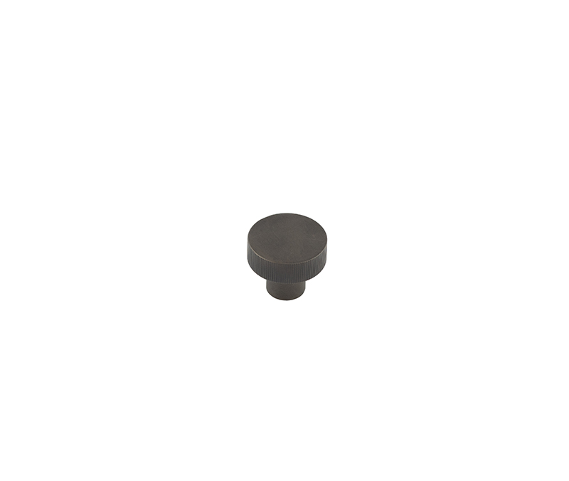 Frelan Hardware Hoxton Thaxted Line Knurled Cupboard Door Knob (30mm), Dark Bronze - HOX230DB