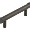 Frelan Hardware Hoxton Thaxted Line Knurled End Cap Cabinet Pull Handle (96mmc/c), Dark Bronze - HOX250DB