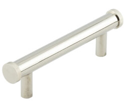 Frelan Hardware Hoxton Thaxted Line Knurled End Cap Cabinet Pull Handle (96mmc/c), Polished Nickel - HOX250PN