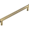 Frelan Hardware Hoxton Thaxted Line Knurled End Cap Cabinet Pull Handle (224mm c/c), Antique Brass - HOX260AB
