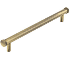 Frelan Hardware Hoxton Thaxted Line Knurled End Cap Cabinet Pull Handle (224mm c/c), Antique Brass - HOX260AB