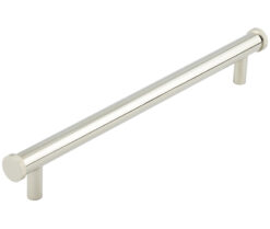Frelan Hardware Hoxton Thaxted Line Knurled End Cap Cabinet Pull Handle (224mm c/c), Polished Nickel - HOX260PN