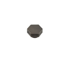 Frelan Hardware Hoxton Nile Hex Cupboard Door Knob With Step Detail (40mm), Dark Bronze - HOX340DB