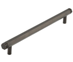 Frelan Hardware Hoxton Nile Hex Cabinet Pull Handle With End Step Detail (224mm c/c), Dark Bronze - HOX360DB