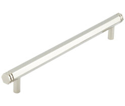 Frelan Hardware Hoxton Nile Hex Cabinet Pull Handle With End Step Detail (224mm c/c), Polished Nickel - HOX360PN