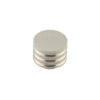 Frelan Hardware Hoxton Sturt Cupboard Door Knob With Grooved Detail (30mm), Satin Nickel - HOX430SN