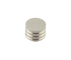 Frelan Hardware Hoxton Sturt Cupboard Door Knob With Grooved Detail (30mm), Satin Nickel - HOX430SN