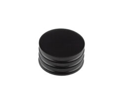 Frelan Hardware Hoxton Sturt Cupboard Door Knob With Grooved Detail (40mm), Matt Black - HOX440MB