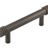 Frelan Hardware Hoxton Sturt Cabinet Pull Handle With Grooved Detail (96mm), Dark Bronze - HOX450DB