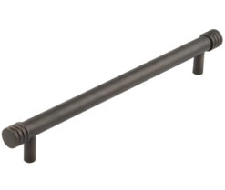 Frelan Hardware Hoxton Sturt Cabinet Pull Handle With Grooved Detail (224mm c/c), Dark Bronze - HOX460DB
