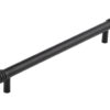 Frelan Hardware Hoxton Sturt Cabinet Pull Handle With Grooved Detail (224mm c/c), Matt Black - HOX460MB