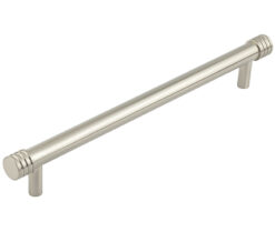 Frelan Hardware Hoxton Sturt Cabinet Pull Handle With Grooved Detail (224mm c/c), Satin Nickel - HOX460SN