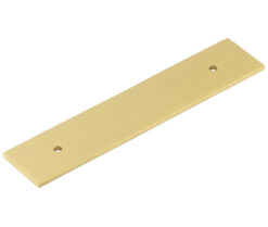 Frelan Hardware Hoxton Fanshaw Backplate For Cabinet Pull Handle (96mm), Satin Brass - HOX5050SB