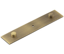 Frelan Hardware Hoxton Fanshaw Backplate For Cupboard Door Knobs (96mm c/c), Antique Brass - HOX5090AB
