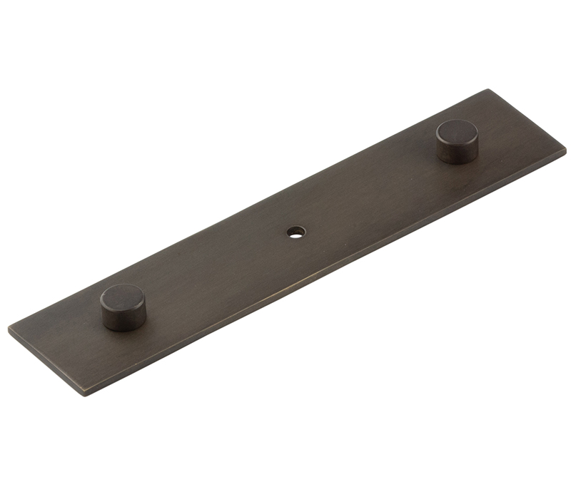 Frelan Hardware Hoxton Fanshaw Backplate For Cupboard Door Knobs (96mm c/c), Dark Bronze - HOX5090DB