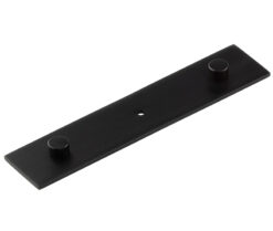Frelan Hardware Hoxton Fanshaw Backplate For Cupboard Door Knobs (96mm c/c), Matt Black - HOX5090MB