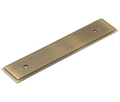 Frelan Hardware Hoxton Rushton Stepped Backplate For Cabinet Pull Handle (96mm), Antique Brass - HOX6050AB