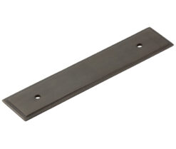 Frelan Hardware Hoxton Rushton Stepped Backplate For Cabinet Pull Handle (96mm), Dark Bronze - HOX6050DB