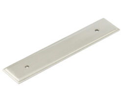 Frelan Hardware Hoxton Rushton Stepped Backplate For Cabinet Pull Handle (96mm), Satin Nickel - HOX6050SN