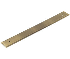 Frelan Hardware Hoxton Rushton Stepped Backplate For Cabinet Pull Handle (224mm c/c), Antique Brass - HOX6060AB