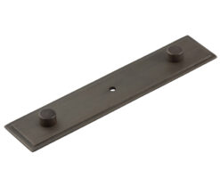Frelan Hardware Hoxton Rushton Stepped Backplate For Cupboard Door Knobs (96mm c/c), Dark Bronze - HOX6090DB