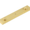 Frelan Hardware Hoxton Rushton Stepped Backplate For Cupboard Door Knobs (96mm c/c), Satin Brass - HOX6090SB