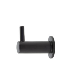 Frelan Hardware Hoxton Vestry Cupboard Hook With Rose (37mm Projection), Matt Black - HOX665MB