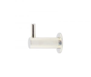 Frelan Hardware Hoxton Vestry Cupboard Hook With Rose (37mm Projection), Polished Nickel - HOX665PN