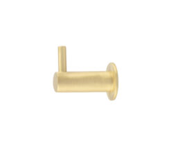 Frelan Hardware Hoxton Vestry Cupboard Hook With Rose (37mm Projection), Satin Brass - HOX665SB