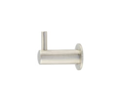 Frelan Hardware Hoxton Vestry Cupboard Hook With Rose (37mm Projection), Satin Nickel - HOX665SN