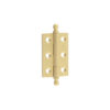 Frelan Hardware Hoxton 2 Inch Finial Cabinet Hinges, Satin Brass - HOX800SB (sold in pairs)